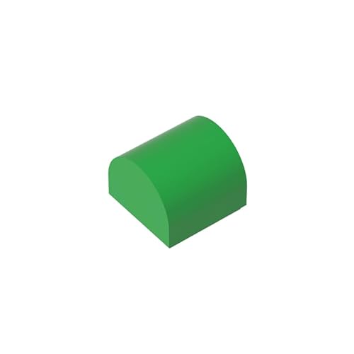 Gobricks Bogenziegel, 1 x 3, ohne Nieten, umgekehrt, glatte Fliese, 50 Stück, kompatibel mit Lego GDS-M255 49307, klassisches Bulk-Spielzeug, MOC, Farbe: Hellgrün 37 Gobricks Bogenziegel, 1 x 3, ohne Nieten, umgekehrt, glatte Fliese, 50 Stück, kompatibel mit Lego GDS-M255 49307, klassisches Bulk-Spielzeug, MOC, Farbe: Hellgrün 37 von XYEIUGO