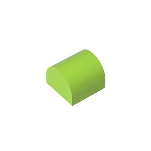 Gobricks Bogenziegel, 1 x 3, ohne Nieten, umgekehrt, glatte Fliese, 50 Stück, kompatibel mit Lego GDS-M255 49307, klassisches Bulk-Spielzeug, MOC, Farbe: Limette 119 Gobricks Bogenziegel, 1 x 3, ohne Nieten, umgekehrt, glatte Fliese, 50 Stück, kompatibel mit Lego GDS-M255 49307, klassisches Bulk-Spielzeug, MOC, Farbe: Limette 119 von XYEIUGO
