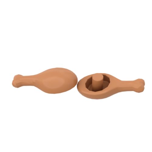 Gobricks Food Chicken Leg 10 Stück, 42876 33057 GDS-M1152, klassisches Bulk-Spielzeug, MOC, Farbe: Medium Nougat 312 von XYEIUGO