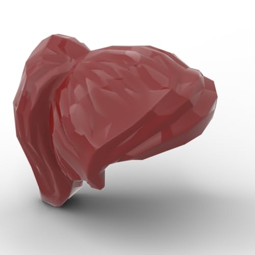 Gobricks Frisur für Damen, langes Haar mit Pferdeschwanz, 10 Stück, kompatibel mit Lego 87990 GDS-90144, klassisches Bulk-Spielzeug, MOC, Farbe: Dunkelrot, 154 Gobricks Frisur für Damen, langes Haar mit Pferdeschwanz, 10 Stück, kompatibel mit Lego 87990 GDS-90144, klassisches Bulk-Spielzeug, MOC, Farbe: Dunkelrot, 154 von XYEIUGO