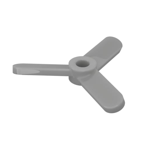 Gobricks GDS-2034 Propeller mit 3 Klingen, klein, 50 Stück, kompatibel mit LEGO Spielzeug 2421, DIY-Teilen und MOC-Komponenten für große Ziegelmarken, Farbe: flaches Silber 315 Gobricks GDS-2034 Propeller mit 3 Klingen, klein, 50 Stück, kompatibel mit LEGO Spielzeug 2421, DIY-Teilen und MOC-Komponenten für große Ziegelmarken, Farbe: flaches Silber 315 von XYEIUGO