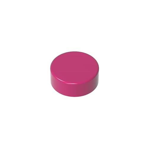 Gobricks GDS-612 Runde Fliese,1x1,100 Stück,kompatibel mit Lego 35381,98138,35380,DIY-Teile und MOC-Komponenten für große Ziegelmarken,Farbe: Magenta 124 von XYEIUGO