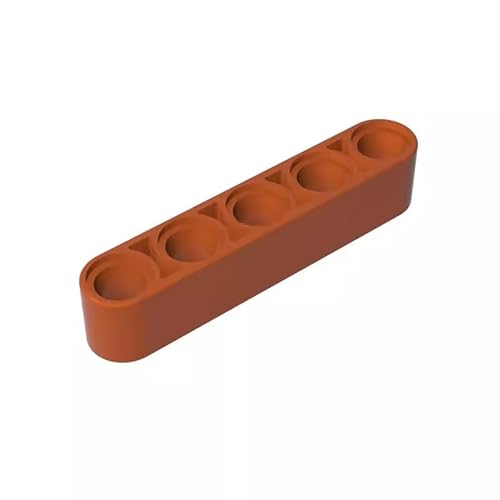 Gobricks GDS-664 Technic Beam 1 x 5 dick, 50 Stück, kompatibel mit Lego Toy 32316, DIY-Teilen und MOC-Komponenten für große Ziegelmarken, Farbe: Dunkelorange, 38 von XYEIUGO