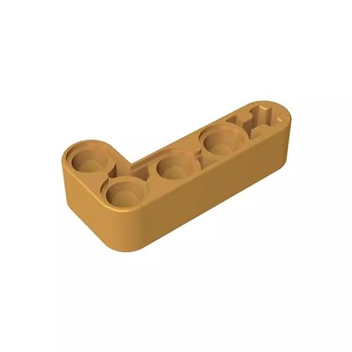 Gobricks GDS-671 Technic Beam 2x4 L-Form, dick, 50 Stück, kompatibel mit Lego 32140 42137, DIY-Teile und MOC-Komponenten für große Ziegelmarken, Farbe: Perlgold 297 von XYEIUGO