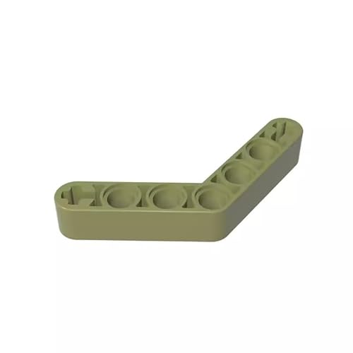 Gobricks GDS-673 Technic Beam 1x7 gebogen (4–4) dick, 50 Stück, kompatibel mit Lego 32348, DIY-Teile und MOC-Komponenten für große Ziegelmarken, Farbe: Olivgrün 330 von XYEIUGO