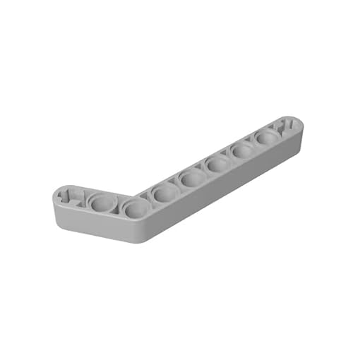 Gobricks GDS-674 Technic Beam 1x9 gebogen (7–3) dick, 50 Stück, kompatibel mit Lego 32271 42160, DIY-Teile und MOC-Komponenten für große Ziegelmarken, Farbe: Hellbläulich-Grau 194 von XYEIUGO
