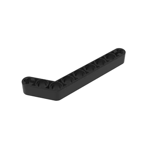 Gobricks GDS-674 Technic Beam 1x9 gebogen (7–3) dick, 50 Stück, kompatibel mit Lego 32271 42160, DIY-Teile und MOC-Komponenten für große Ziegelmarken, Farbe: Schwarz 26 von XYEIUGO