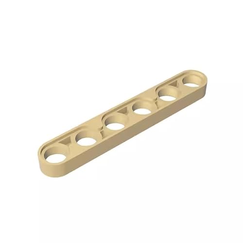 Gobricks GDS-694 Technic Beam 1x6, dünn, 50 Stück, kompatibel mit Lego 32063, 28570, 4114634, DIY-Teile und MOC-Komponenten für große Ziegelmarken, Farbe: Hellbraun 5 von XYEIUGO