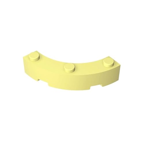 GDS-743 Backsteine, runde Ecke, 10,2x10,2 cm, Makkaroni, breit mit 3 Nieten, 50 Stück, kompatibel mit Lego, 48092, 72140, 4215472, Teile und MOC-Komponenten für große von XYEIUGO