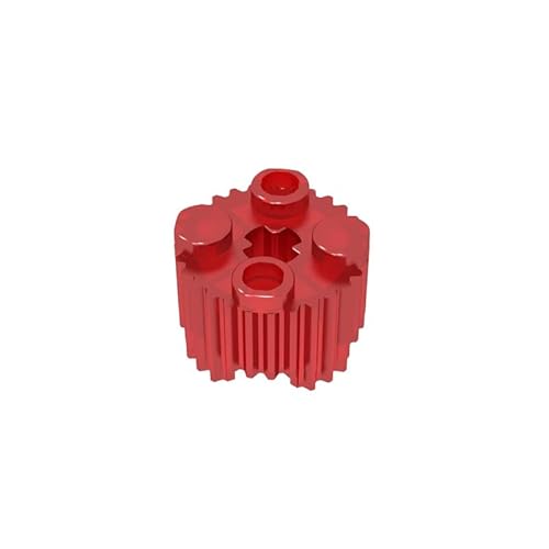 GDS-748 Brick Round 2x2 (Grill), 50 Stück, kompatibel mit Lego 92947 4650645, DIY-Teile und MOC-Komponenten für große Ziegelmarken, Farbe: Trans Red 41 von XYEIUGO