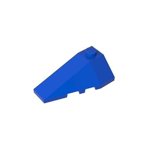 Gobricks GDS-755 Keil schräg 10x2 dreifach Links, 10 Stück, kompatibel mit Lego Toy 43710, DIY-Teilen und MOC-Komponenten für große Bausteinmarken, Farbe: Blau 23 von XYEIUGO