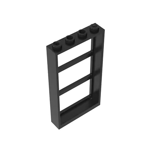 Gobricks GDS-764 Fenster, 1x10,2x15,2 cm, Rahmen mit 3 Scheiben, 1 Stück, kompatibel mit Lego, 57894, 46523, 6126103, DIY-Teile und MOC-Komponenten für große Ziegelmarken, Farbe: Schwarz von XYEIUGO