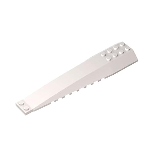 Gobricks GDS-768 Keil gebogen, 16x4, dreifach, 1 Stück, kompatibel mit Lego 45301, 89680, 4570511, 4200486, DIY-Teile und MOC-Komponenten für große Ziegelmarken, Farbe: Weiß 1 von XYEIUGO