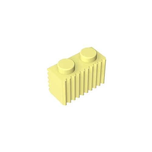 Gobricks GDS-797 Brick Special 1x2 mit Grill, 50 Stück, kompatibel mit Lego 2877 4210636, DIY-Teile und MOC-Komponenten für große Ziegelmarken, Farbe: Hellgelb 226 Gobricks GDS-797 Brick Special 1x2 mit Grill, 50 Stück, kompatibel mit Lego 2877 4210636, DIY-Teile und MOC-Komponenten für große Ziegelmarken, Farbe: Hellgelb 226 von XYEIUGO