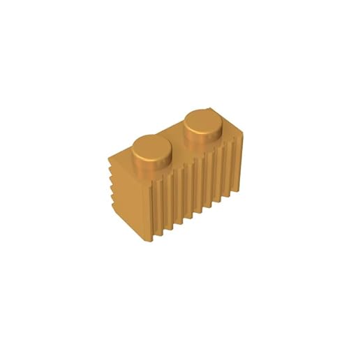Gobricks GDS-797 Brick Special 1x2 mit Grill, 50 Stück, kompatibel mit Lego 2877 4210636, DIY-Teile und MOC-Komponenten für große Ziegelmarken, Farbe: Perlgold 297 Gobricks GDS-797 Brick Special 1x2 mit Grill, 50 Stück, kompatibel mit Lego 2877 4210636, DIY-Teile und MOC-Komponenten für große Ziegelmarken, Farbe: Perlgold 297 von XYEIUGO