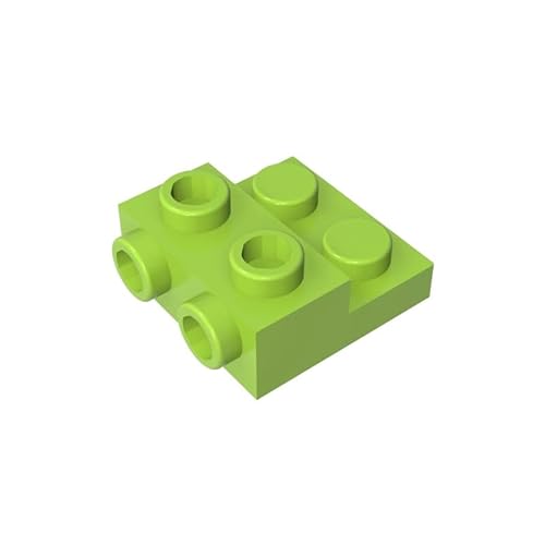Gobricks GDS-801 Platte Special 2x2x0,667 mit Zwei Nieten an der Seite und Zwei erhöhten 50 Stück, kompatibel mit Lego 99206 4304, Komponenten für die wichtigsten Bausteinmarken, Farbe:Grasgrün von XYEIUGO