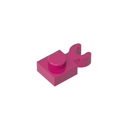 Gobricks GDS-814 Platte Spezial 1x1 mit Clip vertikal (Dicker U-Clip), 50 Stück, kompatibel mit Lego Steine 6019 61252 52738, Teile und MOC-Komponenten für große Ziegelmarken, Farbe: Magenta 124 von XYEIUGO