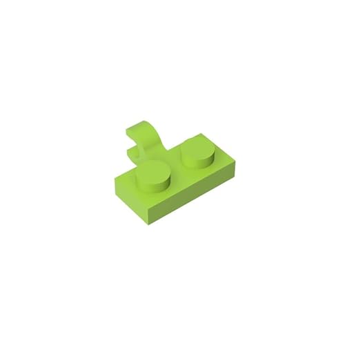 Gobricks GDS-815 Platte Spezial 1x2 mit Clip horizontal an der Seite, 50 Stück, kompatibel mit Lego 60897, 44860, 4085, DIY-Teile und MOC-Komponenten für große Ziegelmarken, Farbe: Limette von XYEIUGO
