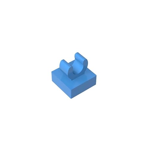 Gobricks GDS-818 Fliesen-Spezial, 1x1 mit Clip mit abgerundeten Kanten, 50 Stück, kompatibel mit Lego 63868 42923, DIY-Teile und MOC-Komponenten für große Ziegelmarken, Farbe: Mittelblau von XYEIUGO