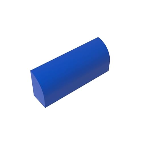 GDS-863 Brick Curved 1x4x1 1/3 ohne Nieten,Gebogene Oberseite,10 Stück,kompatibel mit Lego 10314 6191 6083618,DIY-Teile und MOC-Komponenten für große Ziegelmarken,Farbe: Blau 23 von XYEIUGO