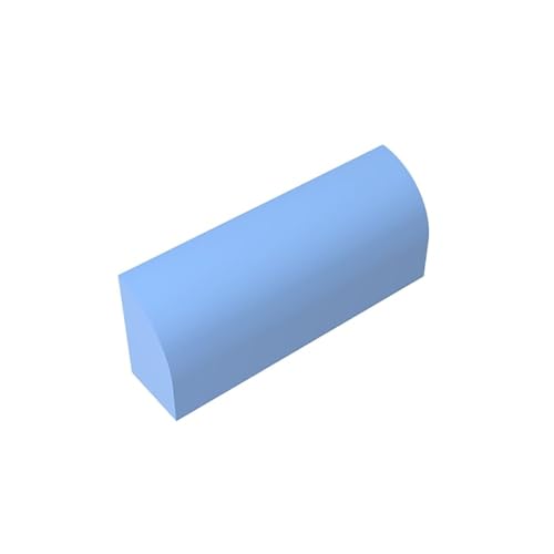 GDS-863 Brick Curved 1x4x1 1/3 ohne Nieten,Gebogene Oberseite,10 Stück,kompatibel mit Lego 10314 6191 6083618,DIY-Teile und MOC-Komponenten für große Ziegelmarken,Farbe: Hellblau von XYEIUGO
