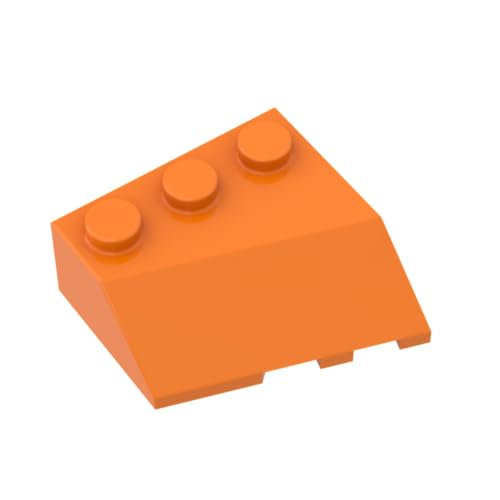 Gobricks Keilziegel, 3 x 3, abgeschrägter Keilstein (links), 10 Stück, kompatibel mit Lego GDS-90044 42862, klassisches Bulk-Spielzeug, MOC, Farbe: Orange 106 von XYEIUGO