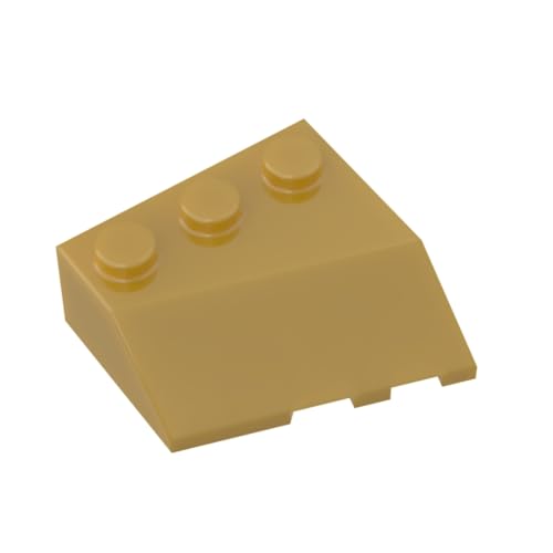 Gobricks Keilziegel, 3 x 3, abgeschrägter Keilstein (links), 10 Stück, kompatibel mit Lego GDS-90044 42862, klassisches Bulk-Spielzeug, MOC, Farbe: Perlgold 297 von XYEIUGO