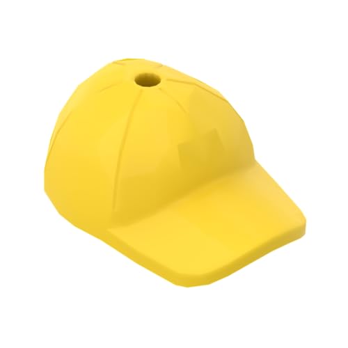 Gobricks Kopfbedeckung, Minifig-Kappe, kurz, gebogen, mit Nähten und Loch oben, 50 Stück, kompatibel mit Lego 11303 GDS-2029, klassisches Bulk-Spielzeug, MOC, Farbe: Gelb 24 von XYEIUGO