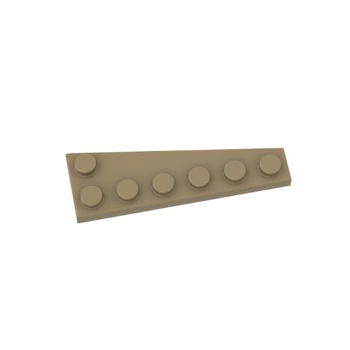 Gobricks Kreisplatte, 6 x 2 Keile (links), 20 Stück, kompatibel mit Lego 78443 GDS-2144, klassisches Bulk-Spielzeug, MOC, Farbe: Dunkelbraun 138 von XYEIUGO