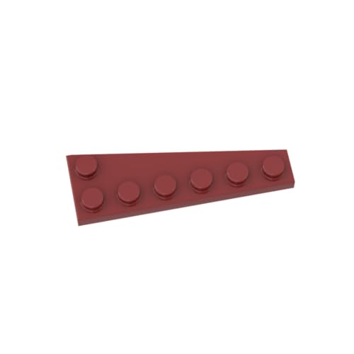 Gobricks Kreisplatte, 6 x 2 Keile (links), 20 Stück, kompatibel mit Lego 78443 GDS-2144, klassisches Bulk-Spielzeug, MOC, Farbe: Dunkelrot, 154 von XYEIUGO