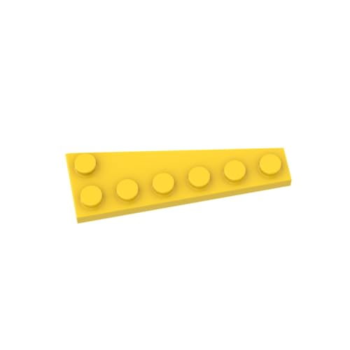 Gobricks Kreisplatte, 6 x 2 Keile (links), 20 Stück, kompatibel mit Lego 78443 GDS-2144, klassisches Bulk-Spielzeug, MOC, Farbe: Gelb 24 von XYEIUGO