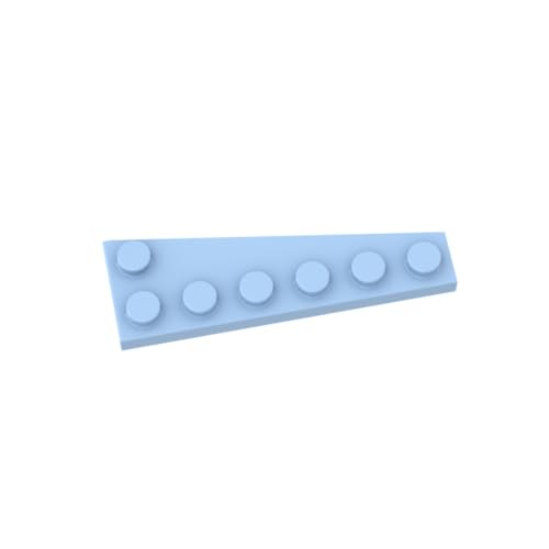 Gobricks Kreisplatte, 6 x 2 Keile (links), 20 Stück, kompatibel mit Lego 78443 GDS-2144, klassisches Bulk-Spielzeug, MOC, Farbe: Hellblau 212 von XYEIUGO
