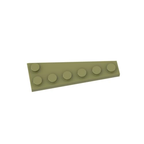 Gobricks Kreisplatte, 6 x 2 Keile (links), 20 Stück, kompatibel mit Lego 78443 GDS-2144, klassisches Bulk-Spielzeug, MOC, Farbe: Olivgrün 330 von XYEIUGO