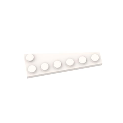 Gobricks Kreisplatte, 6 x 2 Keile (links), 20 Stück, kompatibel mit Lego 78443 GDS-2144, klassisches Bulk-Spielzeug, MOC, Farbe: Weiß 1 von XYEIUGO