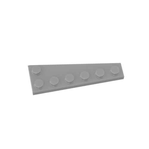Gobricks Kreisplatte, 6 x 2 Keile (links), 20 Stück, kompatibel mit Lego 78443 GDS-2144, klassisches Bulk-Spielzeug, MOC, Farbe: flach, Silber 315 von XYEIUGO