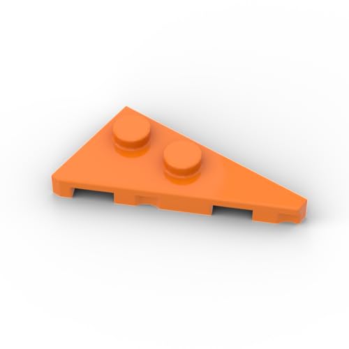 Gobricks Kreisplatte 2 x 4 27 ° Winkelkeilplatte (rechts), 50 Stück, kompatibel mit Lego 65426 GDS-90174, klassisches Bulk-Spielzeug, MOC, Farbe: Orange 106 von XYEIUGO