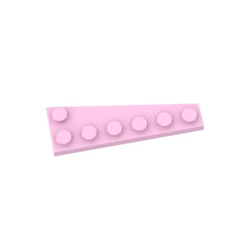 Gobricks Kreisplatte 6 x 2 Keil (links), 20 Stück, kompatibel mit Lego 78443 GDS-2144, klassisches Bulk-Spielzeug, MOC, Farbe: Hellrosa, 222 von XYEIUGO