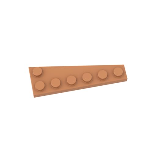 Gobricks Kreisplatte 6 x 2 Keil (links), 20 Stück, kompatibel mit Lego 78443 GDS-2144, klassisches Bulk-Spielzeug, MOC, Farbe: Medium Nougat 312 von XYEIUGO