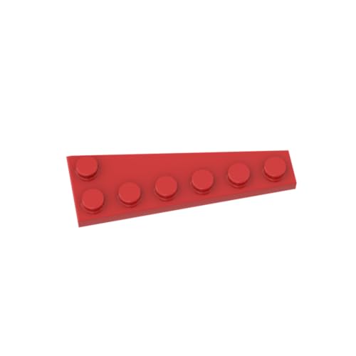 Gobricks Kreisplatte 6 x 2 Keil (links), 20 Stück, kompatibel mit Lego 78443 GDS-2144, klassisches Bulk-Spielzeug, MOC, Farbe: Rot 21 von XYEIUGO