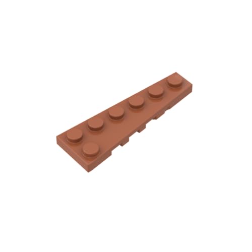 Gobricks Kreisplatte 6 x 2 Keil (rechts), 20 Stück, kompatibel mit Lego 78444 GDS-2143, klassisches Bulk-Spielzeug, MOC, Farbe: Dunkelorange, 38 von XYEIUGO