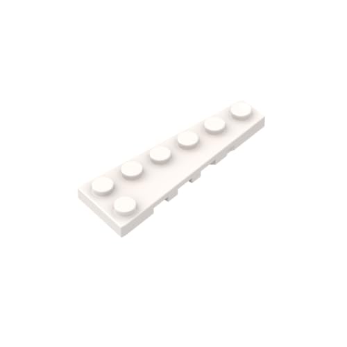 Gobricks Kreisplatte 6 x 2 Keil (rechts), 20 Stück, kompatibel mit Lego 78444 GDS-2143, klassisches Bulk-Spielzeug, MOC, Farbe: Weiß 1 von XYEIUGO