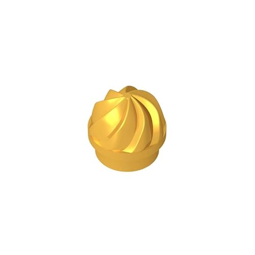 Gobricks Lebensmittel, Eiscreme, Lebensmittel, 50 Stück, kompatibel mit Lego GDS-M158 15470, klassisches Bulk-Spielzeug, MOC, Farbe: helles Gold von XYEIUGO