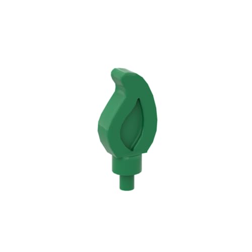 Gobricks Ornamente, kleine Flamme, 50 Stück, kompatibel mit Lego GDS-90035 37775, klassisches Bulk-Spielzeug, MOC, Farbe: Grün 28 von XYEIUGO