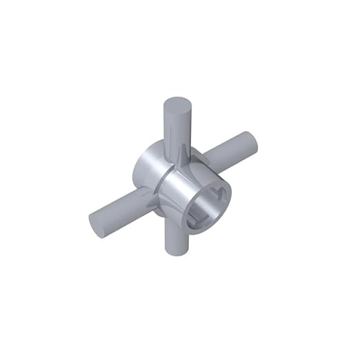 Gobricks Ornamente, vierseitiger Griff mit Achslochverbinder, 10 Stück, kompatibel mit Lego GDS-M282 48723, klassisches Bulk-Spielzeug, MOC, Farbe: flach, Silber 315 Gobricks Ornamente, vierseitiger Griff mit Achslochverbinder, 10 Stück, kompatibel mit Lego GDS-M282 48723, klassisches Bulk-Spielzeug, MOC, Farbe: flach, Silber 315 von XYEIUGO