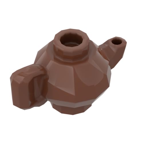 Gobricks Props Teekanne, 10 Stück, kompatibel mit Lego GDS-90060 23986, klassisches Bulk-Spielzeug, MOC, Farbe: Rotbraun 192 von XYEIUGO