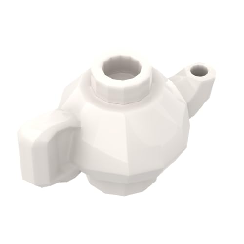 Gobricks Props Teekanne, 10 Stück, kompatibel mit Lego GDS-90060 23986, klassisches Bulk-Spielzeug, MOC, Farbe: Weiß 1 von XYEIUGO