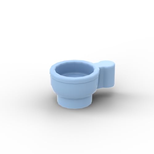 Gobricks Props Wasserbecher, 50 Stück, kompatibel mit Lego 38014 GDS-90127, klassisches Bulk-Spielzeug, MOC, Farbe: Hellblau 212 von XYEIUGO