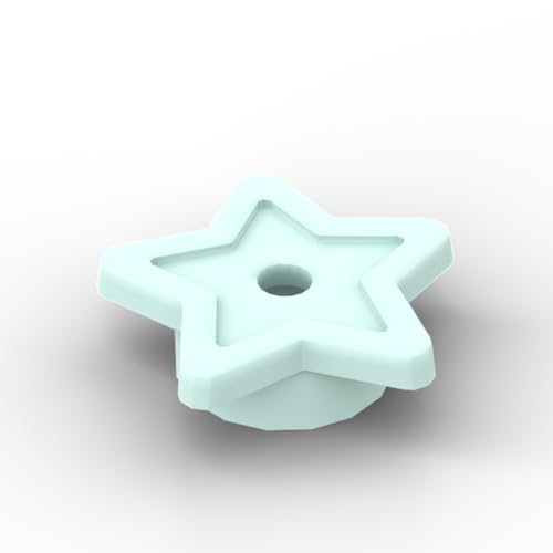Gobricks Requisiten, 1 x 1 fünfzackige Sterndekoration, 10 Stück, kompatibel mit Lego 11609 GDS-90488, klassisches Bulk-Spielzeug, MOC, Farbe: helles Aqua 323 Gobricks Requisiten, 1 x 1 fünfzackige Sterndekoration, 10 Stück, kompatibel mit Lego 11609 GDS-90488, klassisches Bulk-Spielzeug, MOC, Farbe: helles Aqua 323 von XYEIUGO