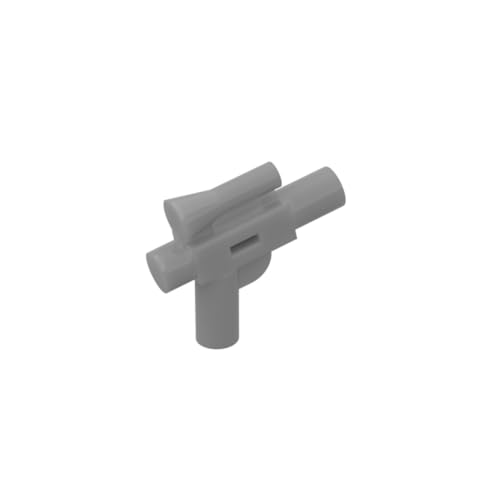 Gobricks Requisiten, Waffenpistole/Blaster, klein (Star Wars), 50 Stück, kompatibel mit Lego 92738 GDS-21151, klassisches Bulk-Spielzeug, MOC, Farbe: flaches Silber 315 von XYEIUGO
