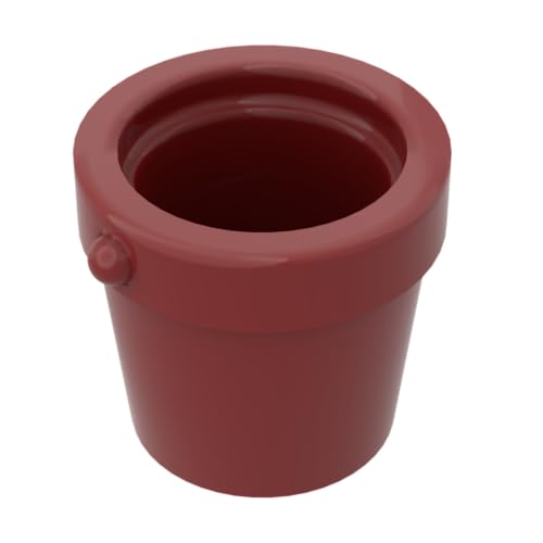 Gobricks Requisiten, kleiner Eimer, 50 Stück, kompatibel mit Lego GDS-M245 95343, klassisches Bulk-Spielzeug, MOC, Farbe: Dunkelrot, 154 von XYEIUGO